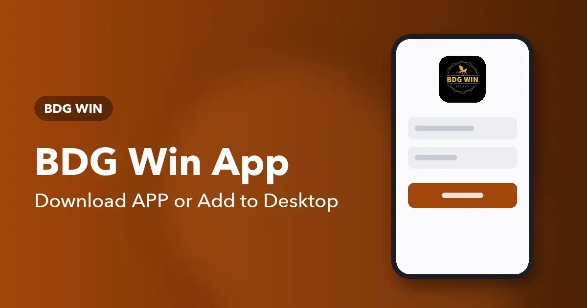 Banner reading BDG Win App beside a phone with a download button